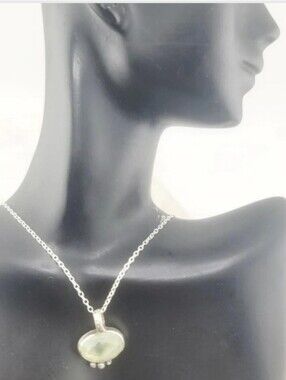 PERIDOT GEMSTONE DOUBLE SIDE HEART PENDANT HANDMADE IN STERLING SILVER SS CHAIN